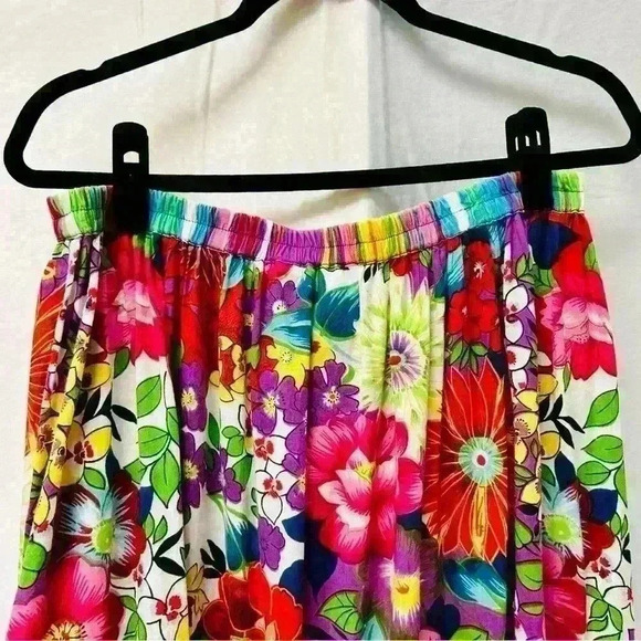Patchington Colorful Floral Patchwork Maxi Skirt Size Large - Picture 6 of 10